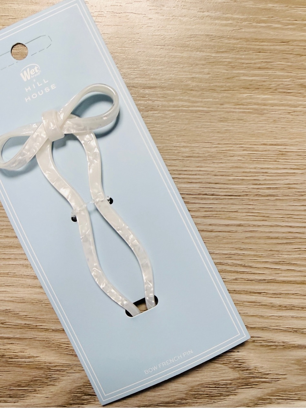 Limited Edition Hill House Bow French Hair Pin - White Pearl HTF